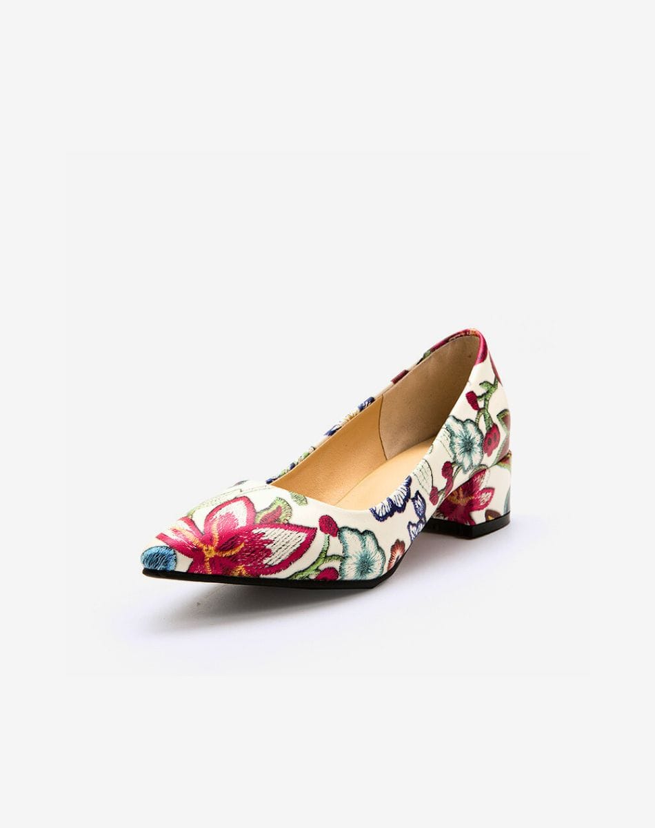 DREAM PAIRS Escarpins Femme Talon Confortable Avec Fleur - Chaussures Mariage Classiques SDPU2416W