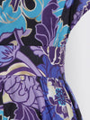 robe longue fleurie violette