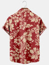 chemise hawaienne rouge et blanche