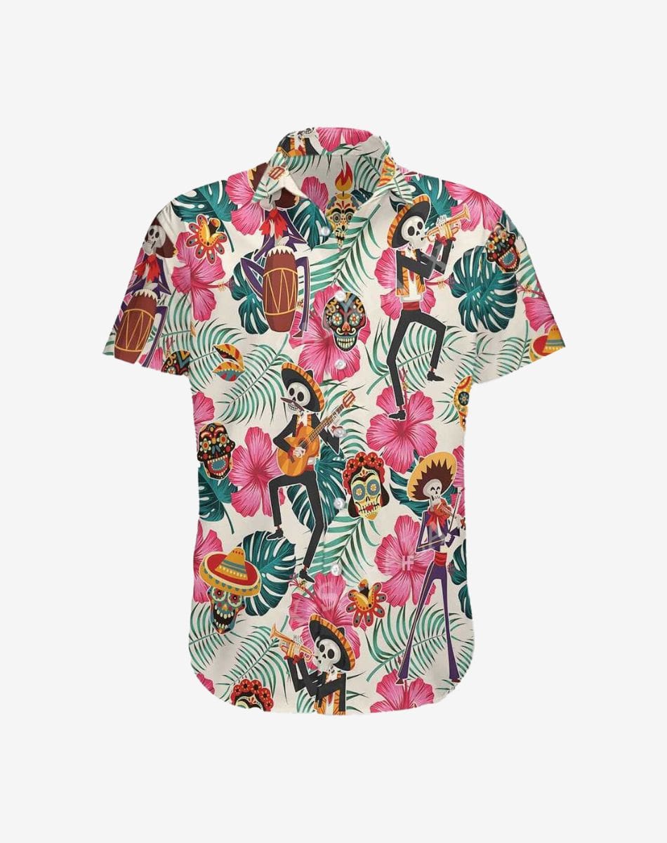 Chemise T??te De Mort Mexicaine | Couleur Florale
