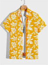 Chemise à motif floral jaune
