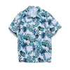 chemise hawaienne bleu azur - couleur florale