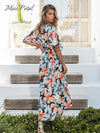 robe fleurs tropicales