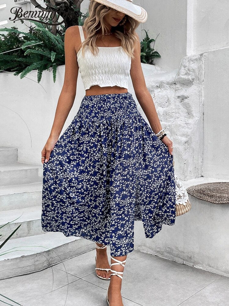 Jupe Fleurie Femme Amaranto - Taille 10 - Longueur Genoux - Neuf Avec étiquettes