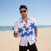 chemise hawaienne bleu homme - sur la plage de sable fin - couleur florale