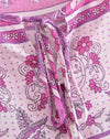 blouse fleurie rose - fermeture lacet - Couleur Florale