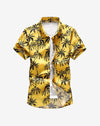 chemise hawaienne jaune - Couleur Florale