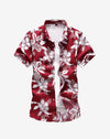 chemise hawaienne rouge - Couleur Florale