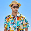 chemise hawaienne vintage - à miami beach - couleur florale