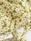 Détails motifs marguerite du combishort fleur vert  | Couleur Florale
