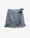 jupe portefeuille fleurie bleu - mockup - couleur florale